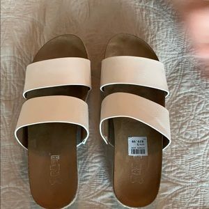 White wedge sandals